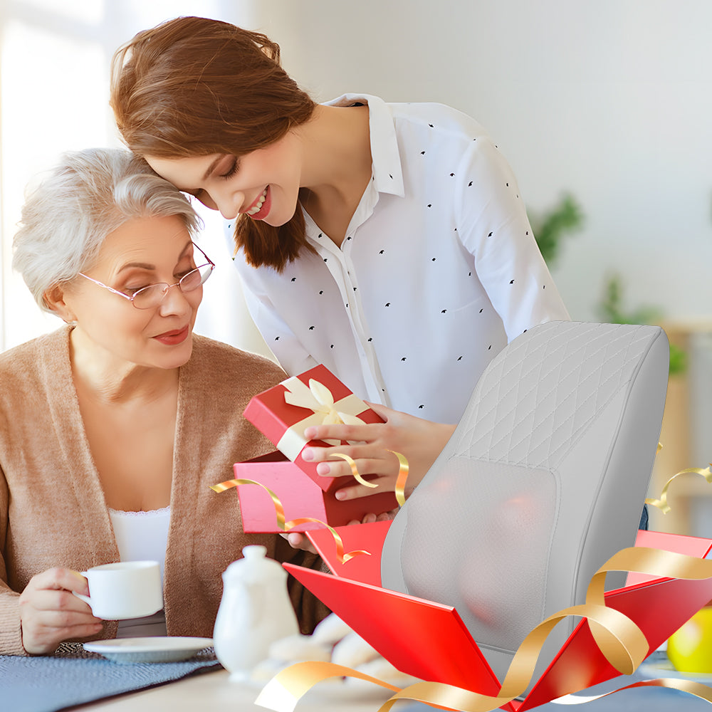 Himouta Back Massager with Heat, 3D Kneading Massage Pillow for Back, Neck, Shoulder, Leg