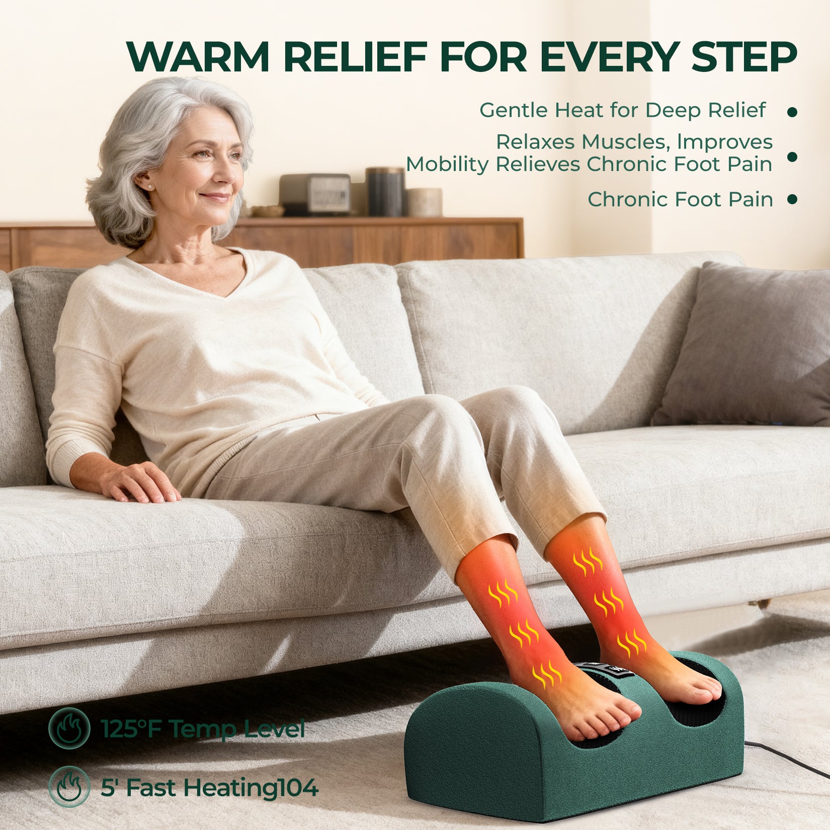 Himouta Heated Vibration Massage Mat,Full Body Massage Pad with Foot Massager