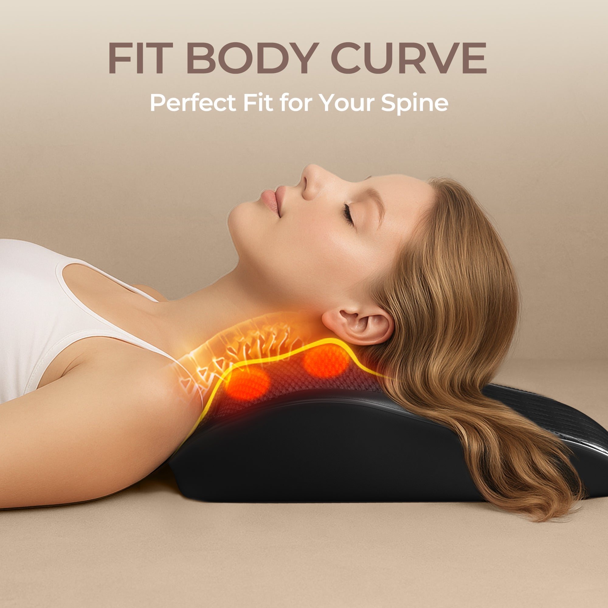 Himouta Shiatsu Back Massager with Heat, Massage Pillow for Back, Neck, Shoulder, Leg Pain Relief Deep Tissue