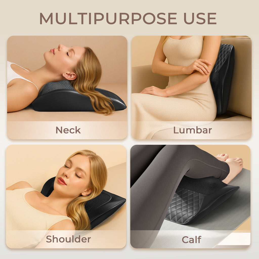 Himouta Shiatsu Back Massager with Heat, Massage Pillow for Back, Neck, Shoulder, Leg Pain Relief Deep Tissue