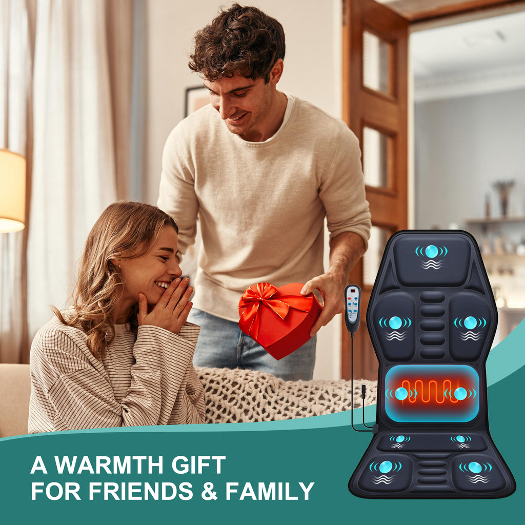 Himouta Vibration Massage Cushion- Heat Massage Chair Pad for Car & Home Use